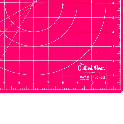 Pink Rotating Self Healing Cutting Mat 12" x 12" Square