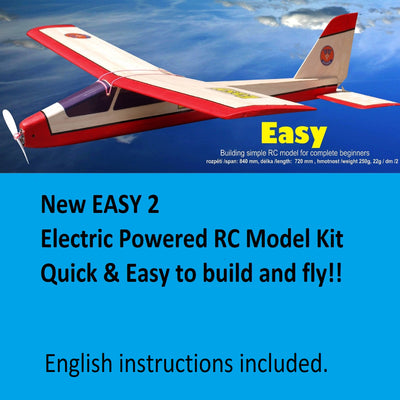 Hiesbok EASY2 Model Aircraft Kit for 2-channel radio control and electric motor (without RC gear or motor).