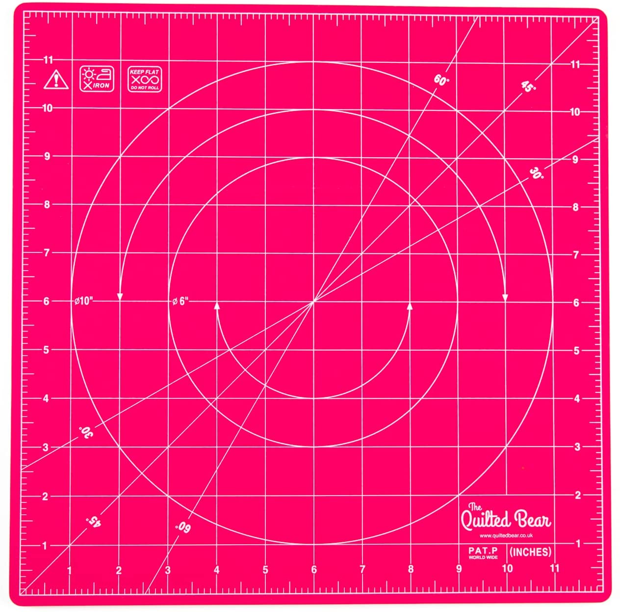 Pink Rotating Self Healing Cutting Mat 12" x 12" Square