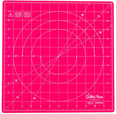 Pink Rotating Self Healing Cutting Mat 12" x 12" Square