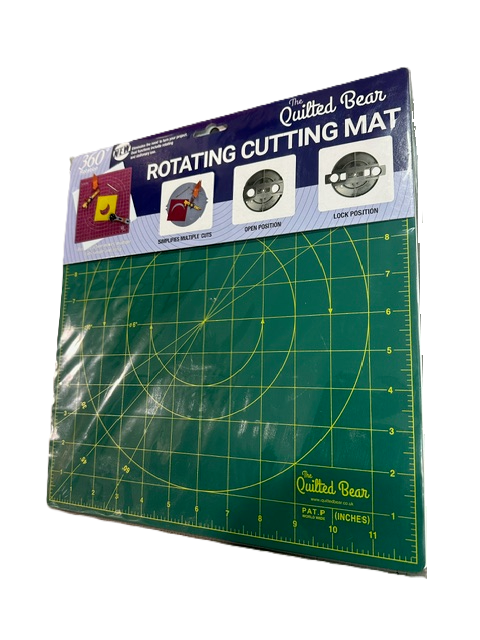 Green Rotating Self Healing Cutting Mat 12" x 12" Square