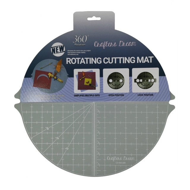 Grey 14″ x 14″ Circular Rotating Cutting Mat